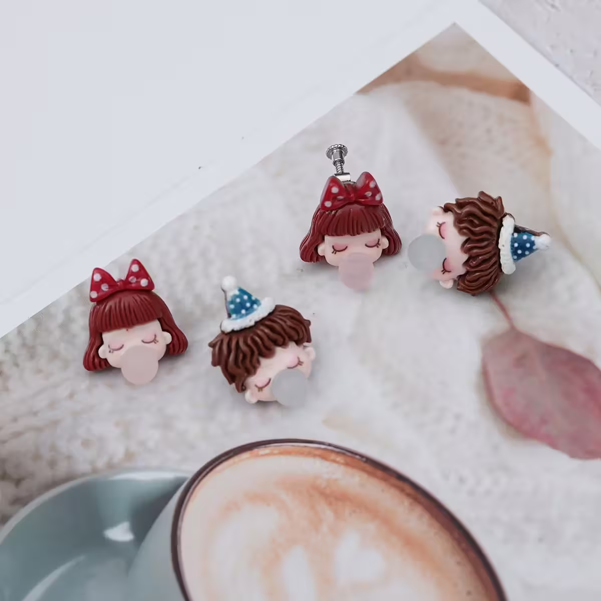 男孩女孩吹泡泡&times;不對稱吊墜耳環-第6張