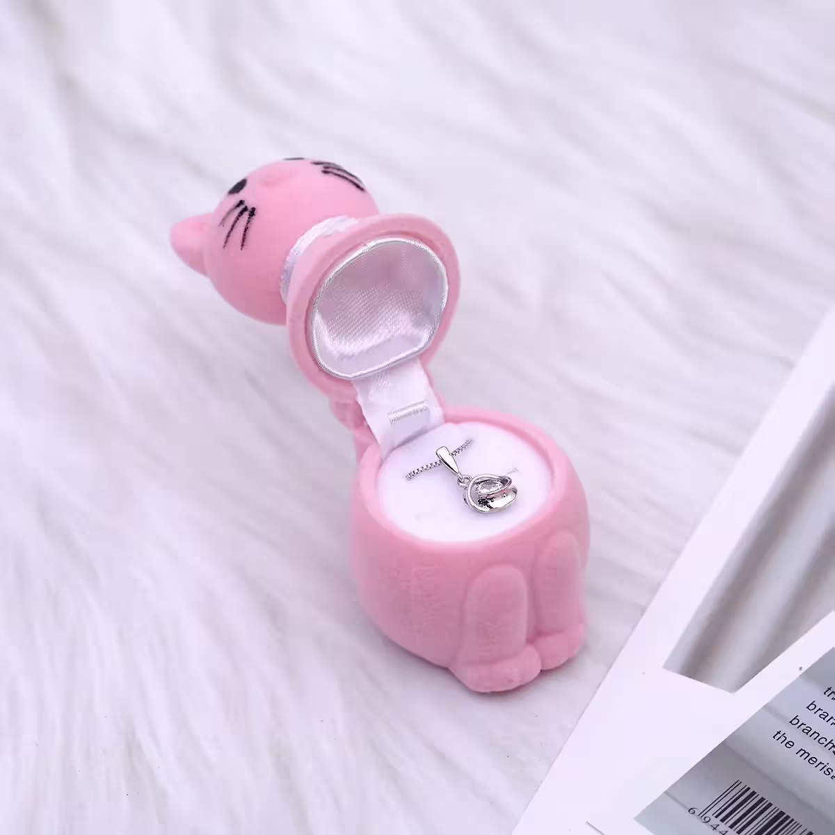 小貓咪&times;適用戒指/項鍊/手鍊/耳釘&times;絨布盒-第5張
