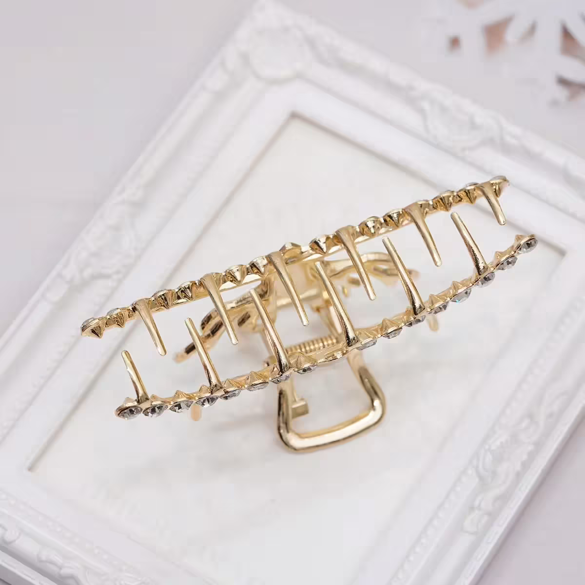 鹿角晶鑽貓眼石&times;鯊魚髮夾-第4張