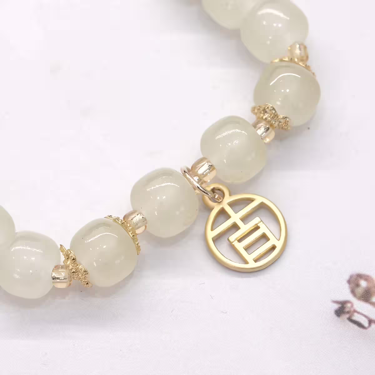 吉祥綠琉璃×固定式串珠手鍊-第4張