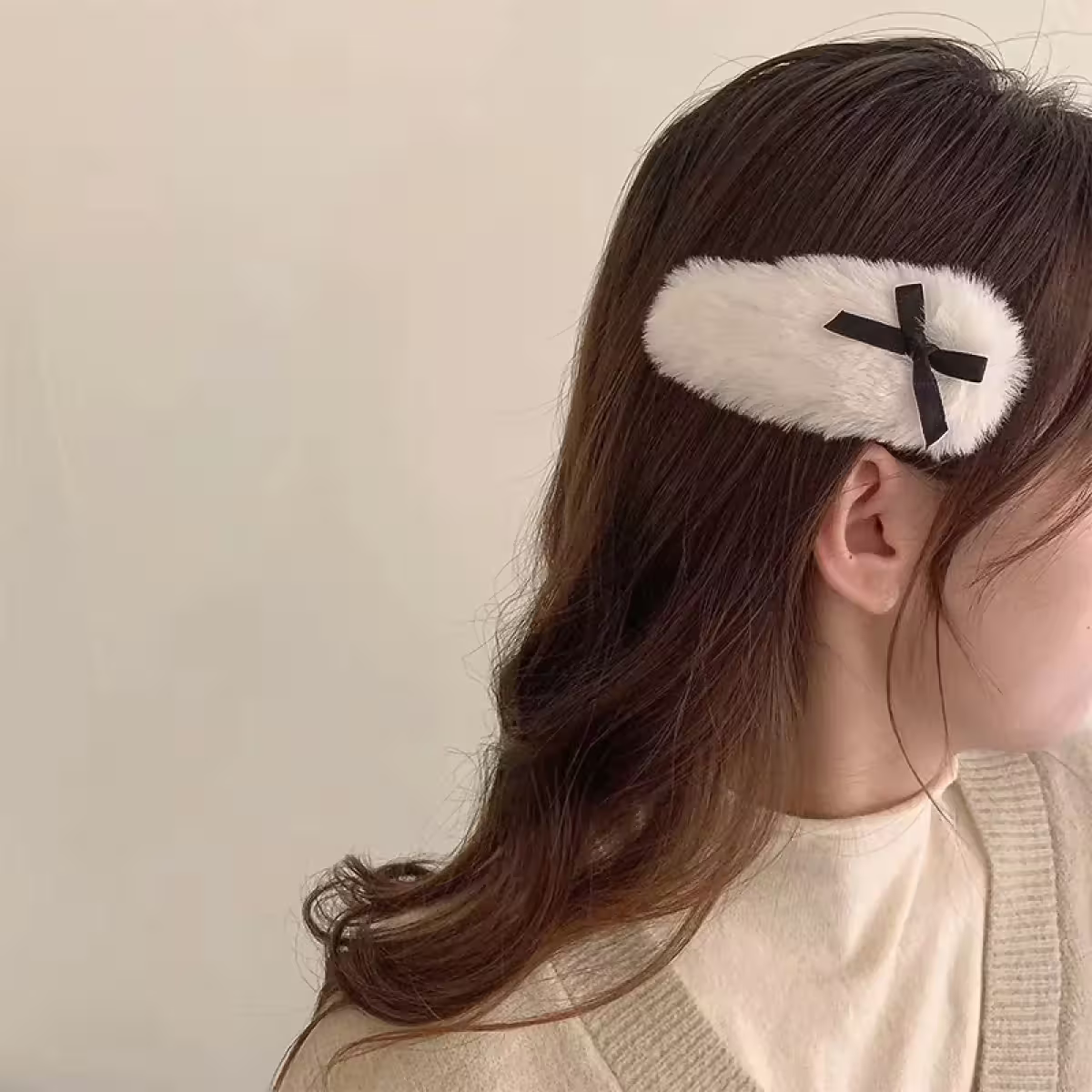 白咖黑領結毛毛&times;十套件髮夾組-第6張