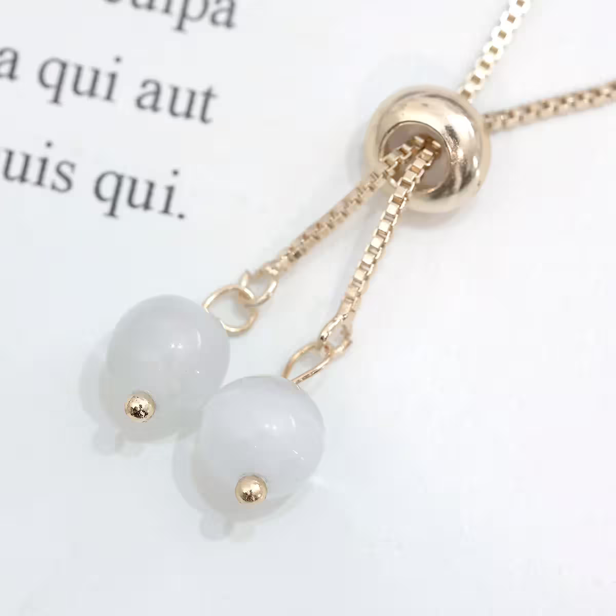 貓眼石貝殼珍珠&times;腳鍊-第6張