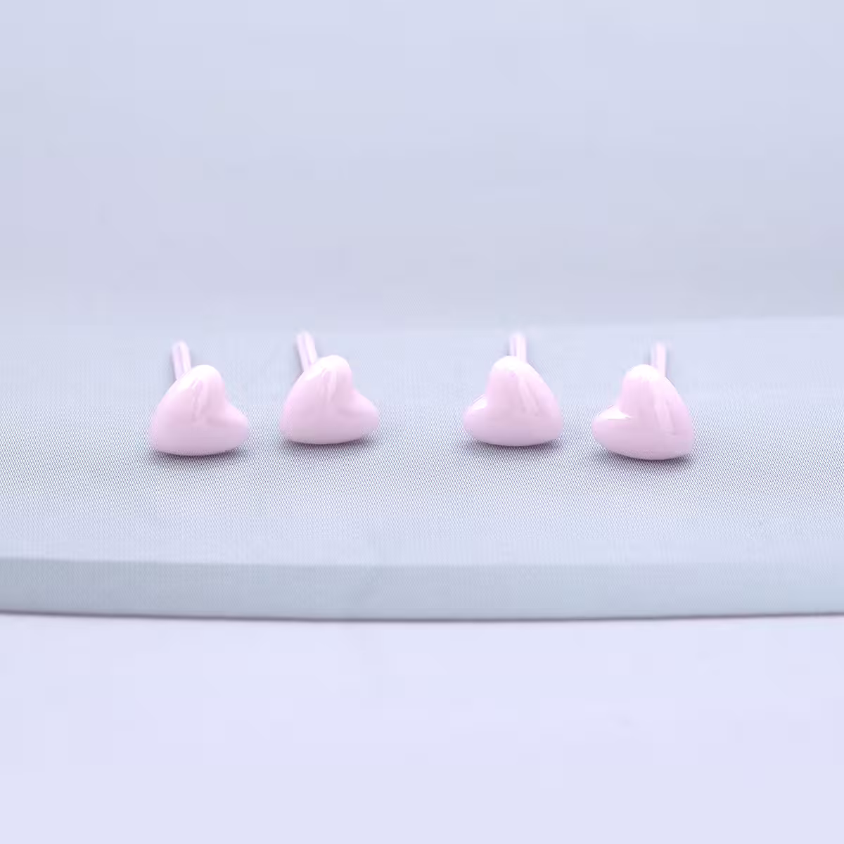 小愛心×陶瓷×養耳棒×二套件耳環組×粉紅-第2張