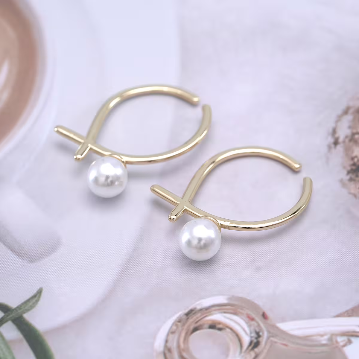 金屬單珍珠×雙邊耳掛-第3張