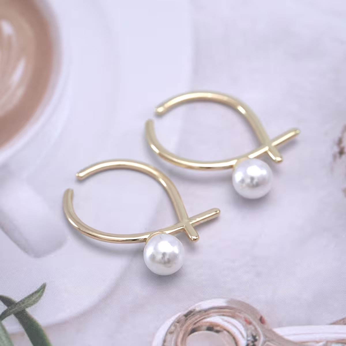金屬單珍珠×雙邊耳掛-第5張