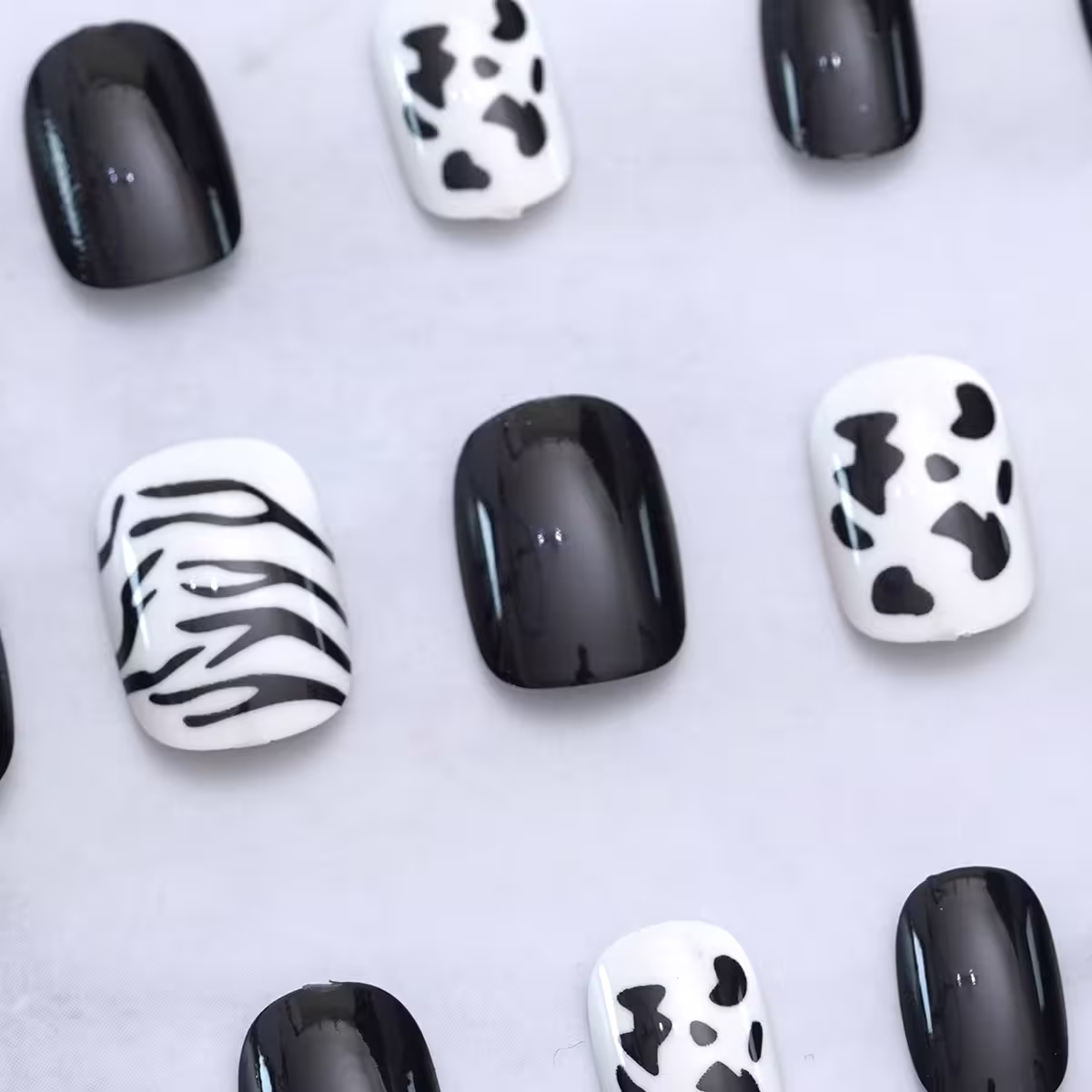 經典動物皮紋亮面×穿戴式手指甲片×二十四入-第3張