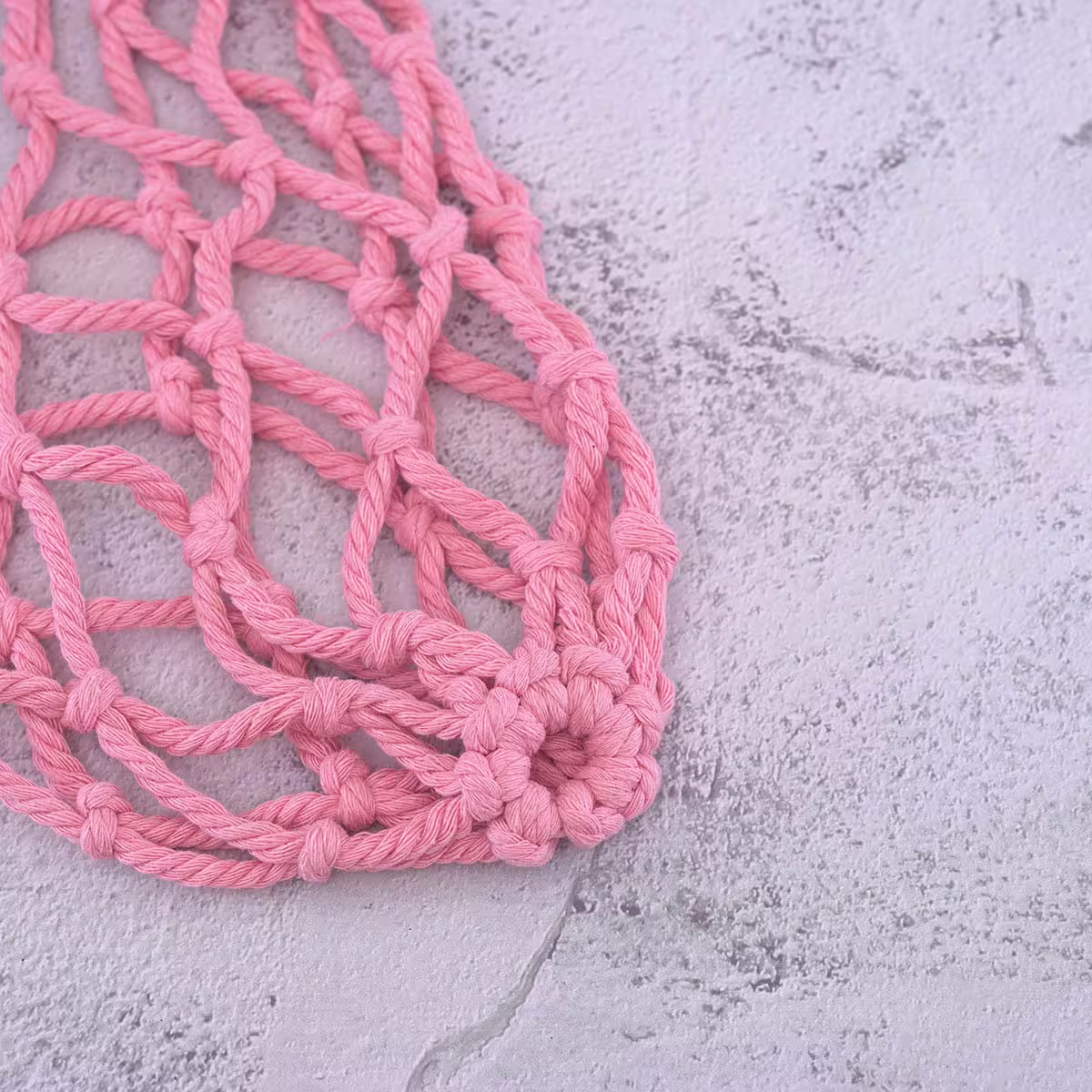 素色鏤空網編×飲料水瓶提袋×粉紅-第3張