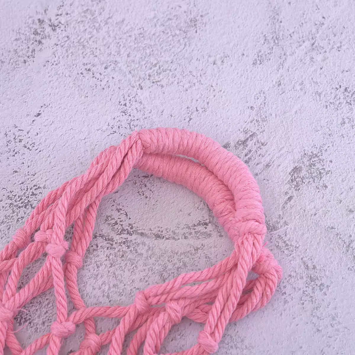 素色鏤空網編×飲料水瓶提袋×粉紅-第4張