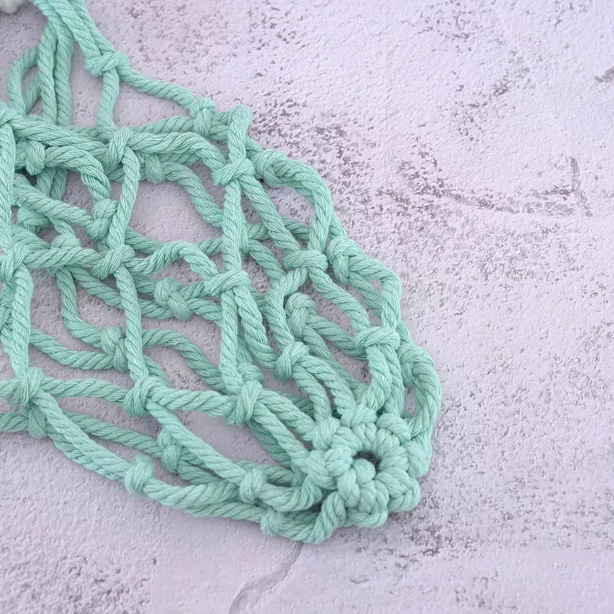 撞色鏤空網編×飲料水瓶提袋×白藍-第4張