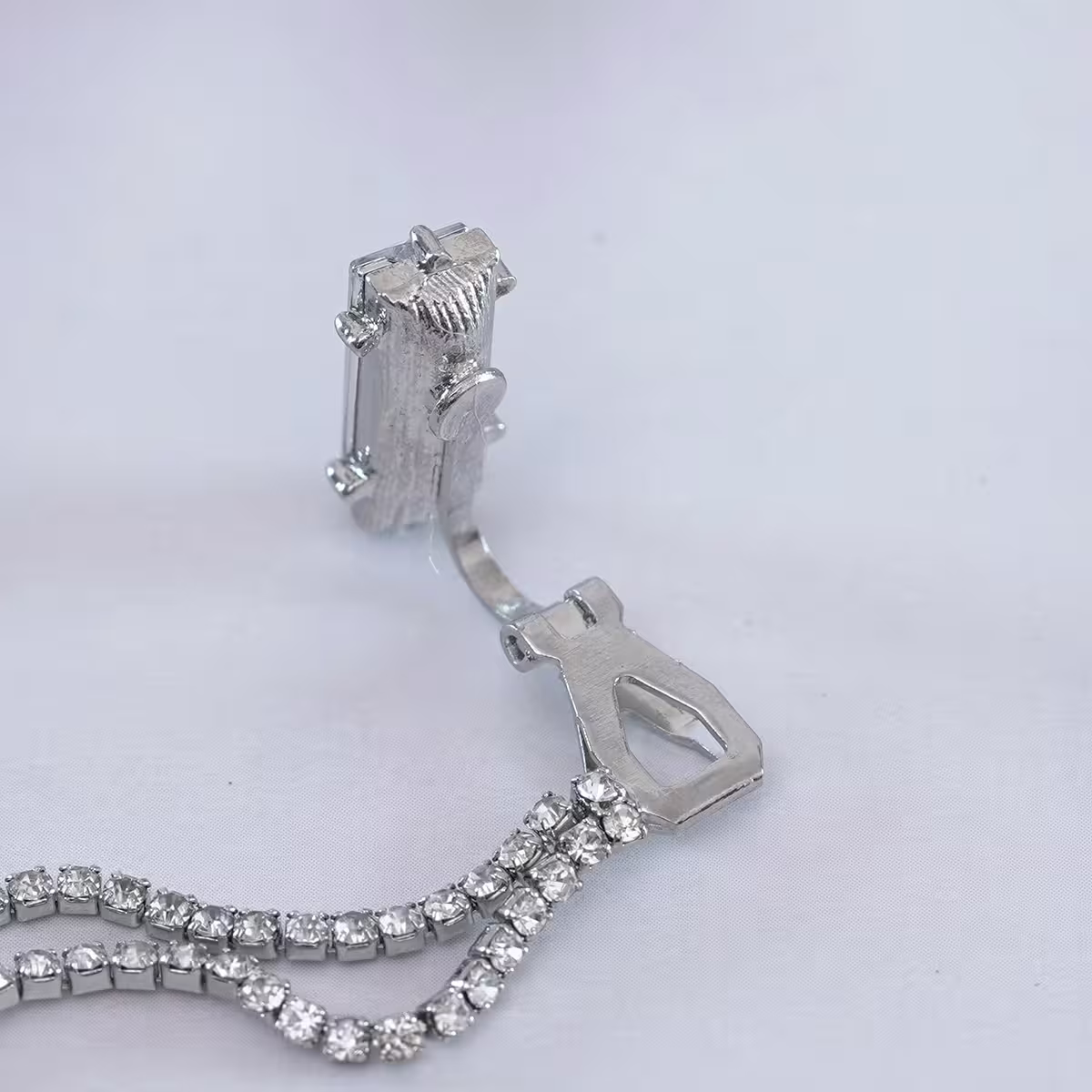 巴洛克水晶流蘇×單邊三角耳骨夾-第2張