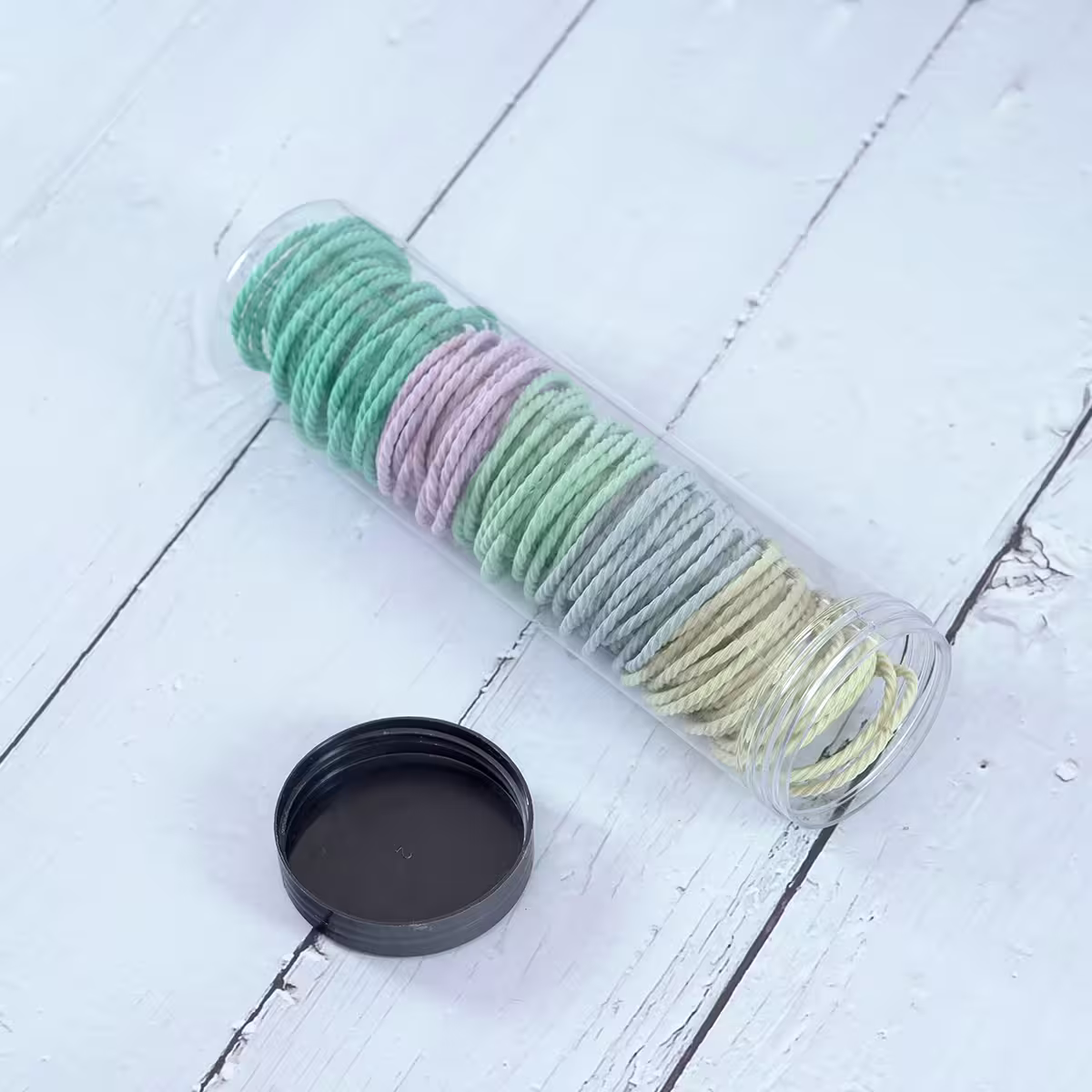 罐裝高彈力螺旋髮繩×100入髮束組×共五色-第3張