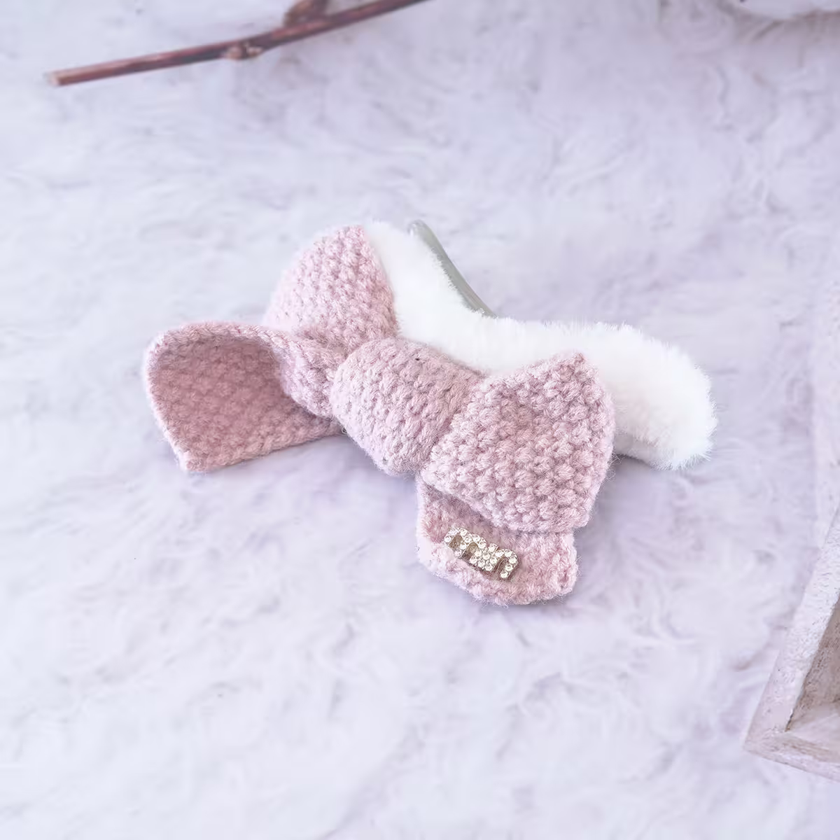 毛線蝴蝶結×鴨嘴夾×共三色-第2張