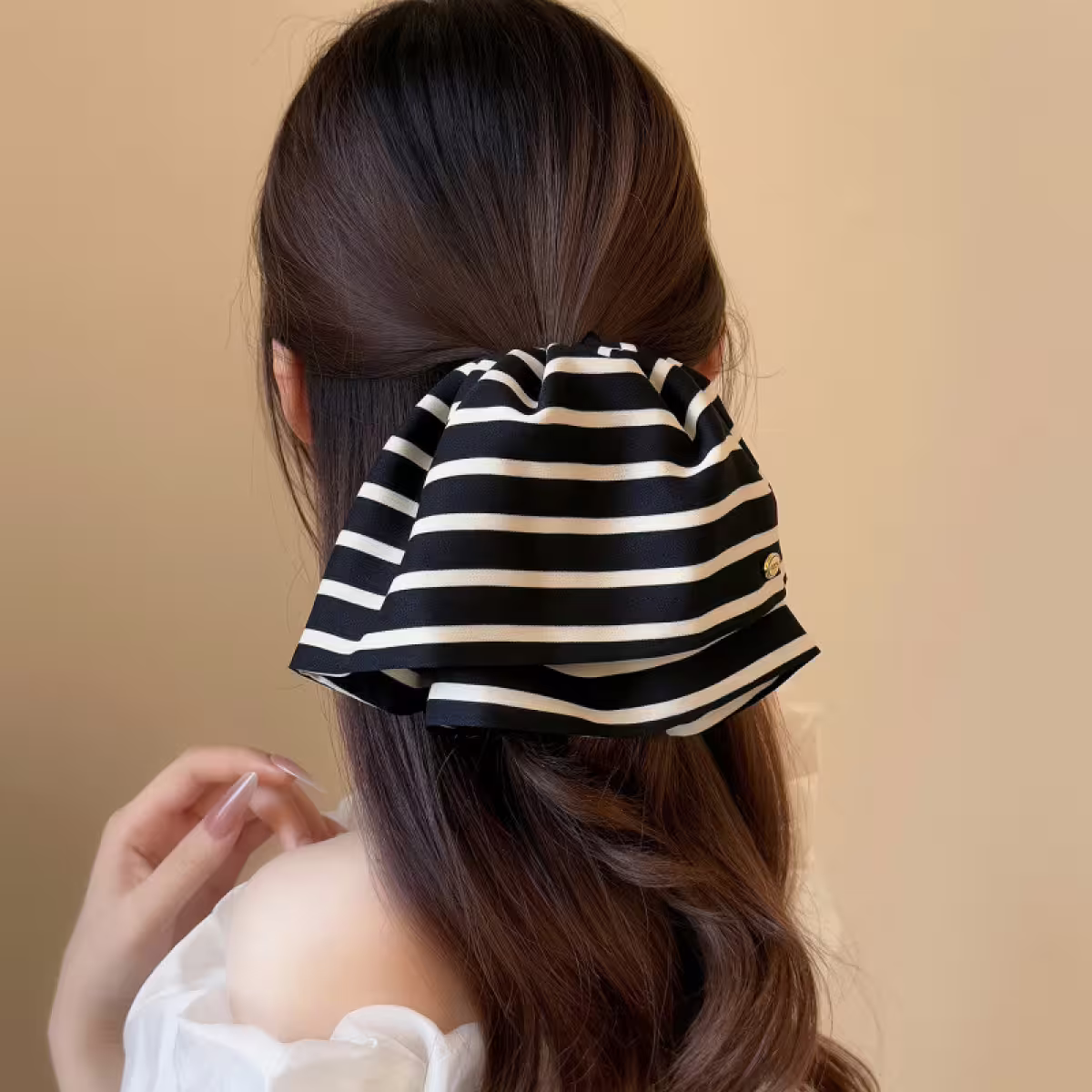 黑白條紋布藝×小抓夾×共二色-第2張