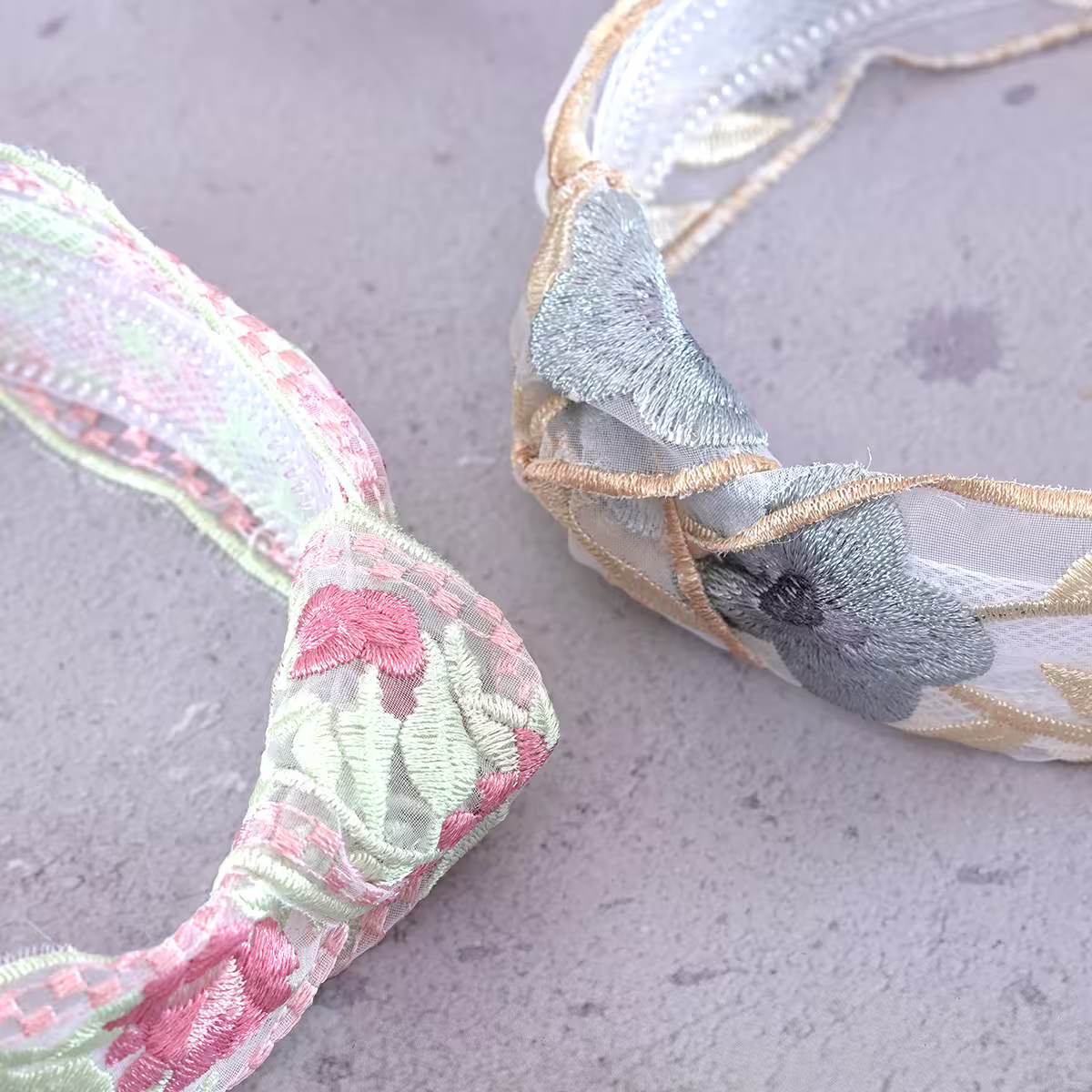 扭結綠意紅花刺繡×髮箍-第6張