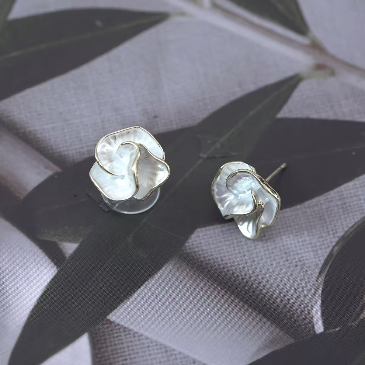 純白山茶花×吊墜耳環-第2張