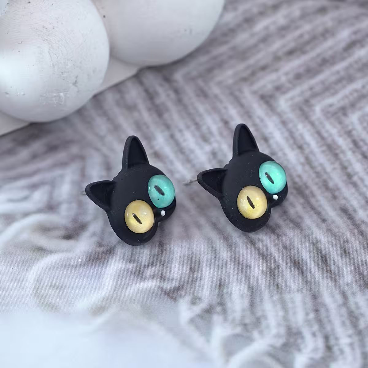 異瞳喵星人×吊墜耳環-第2張