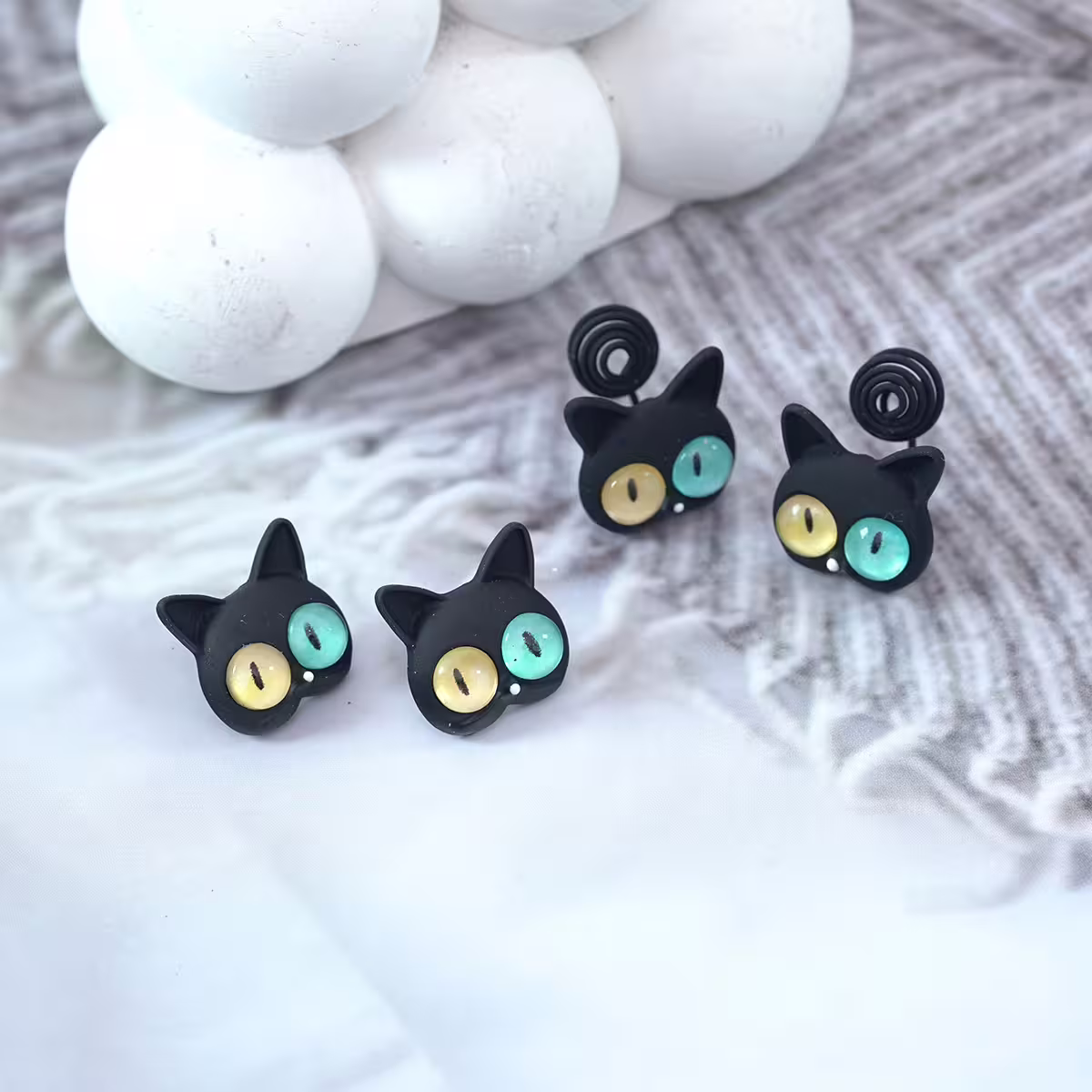 異瞳喵星人×吊墜耳環-第5張