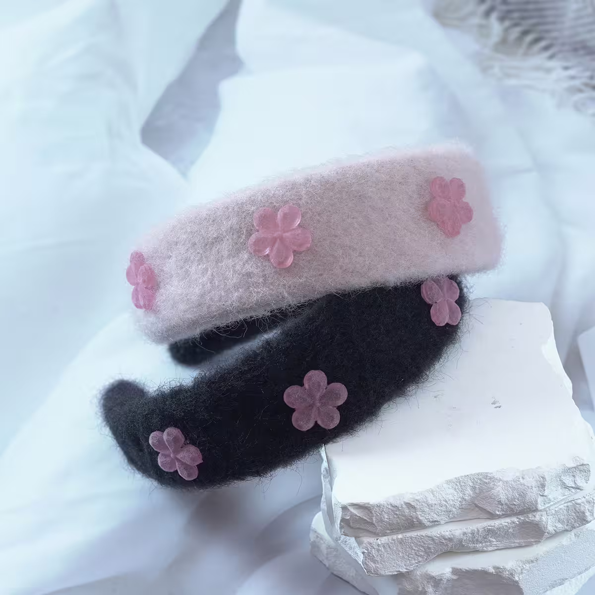 花朵軟糖羊毛氈×髮箍×共二色-第2張