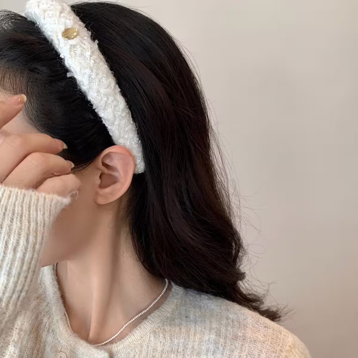 羊羔毛小金牌×髮箍×共二色-第5張