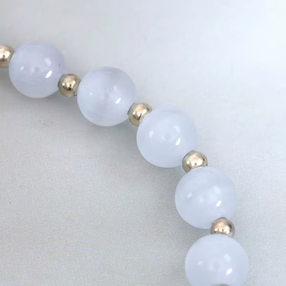 白貓眼石招財貓×固定式串珠手鍊-第4張