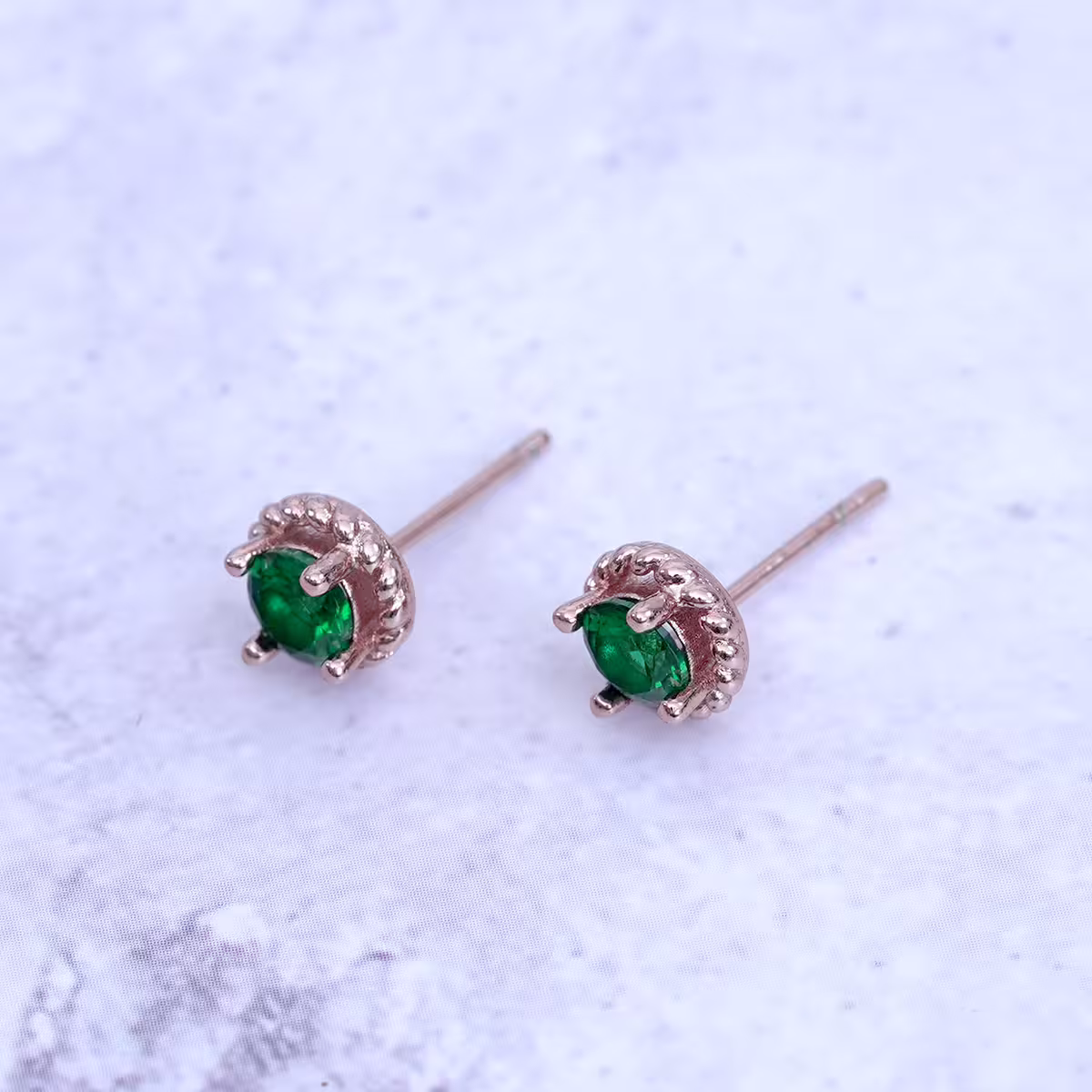 小綠晶玫瑰金×耳環-第4張