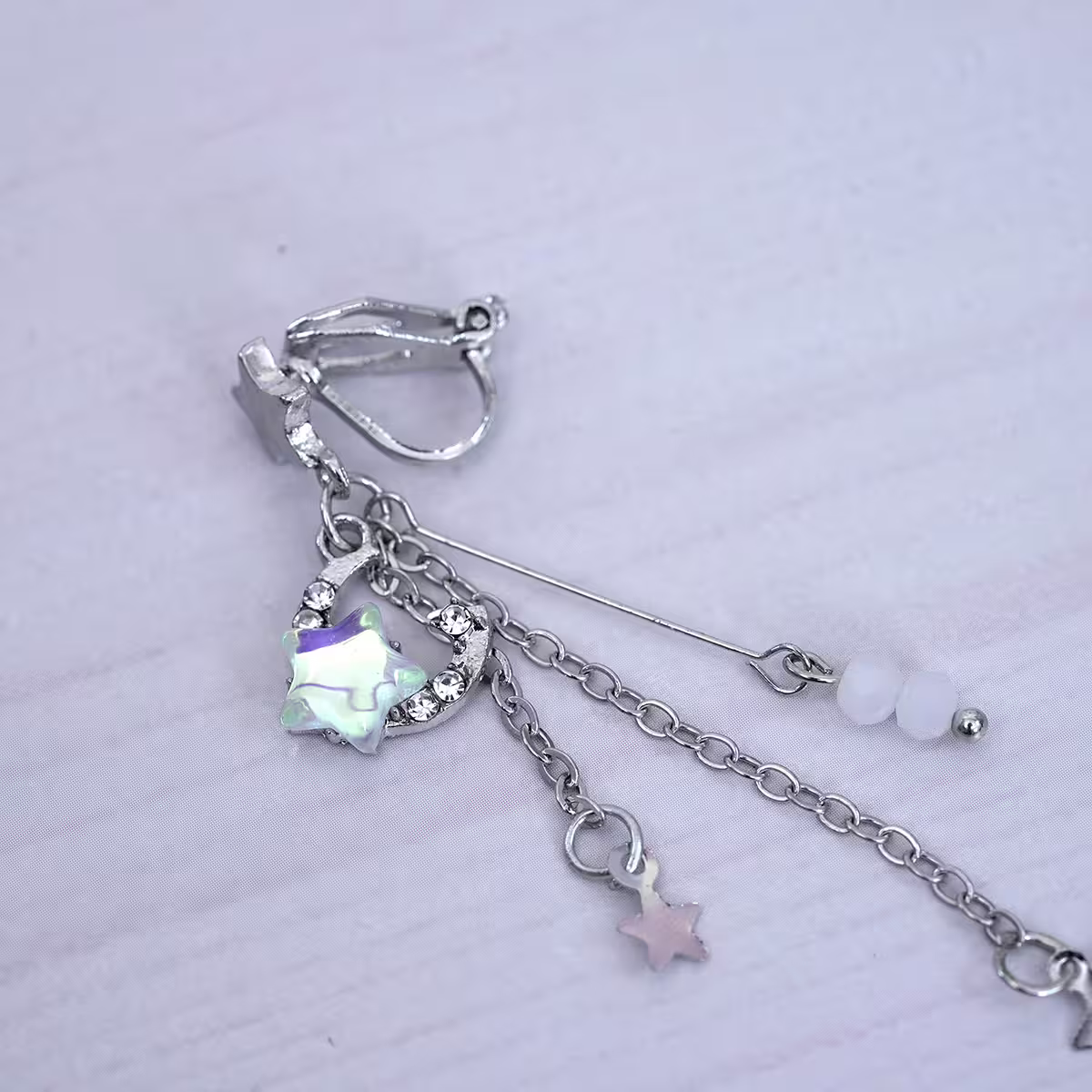 流星趕月&times;耳骨三角耳夾-第5張