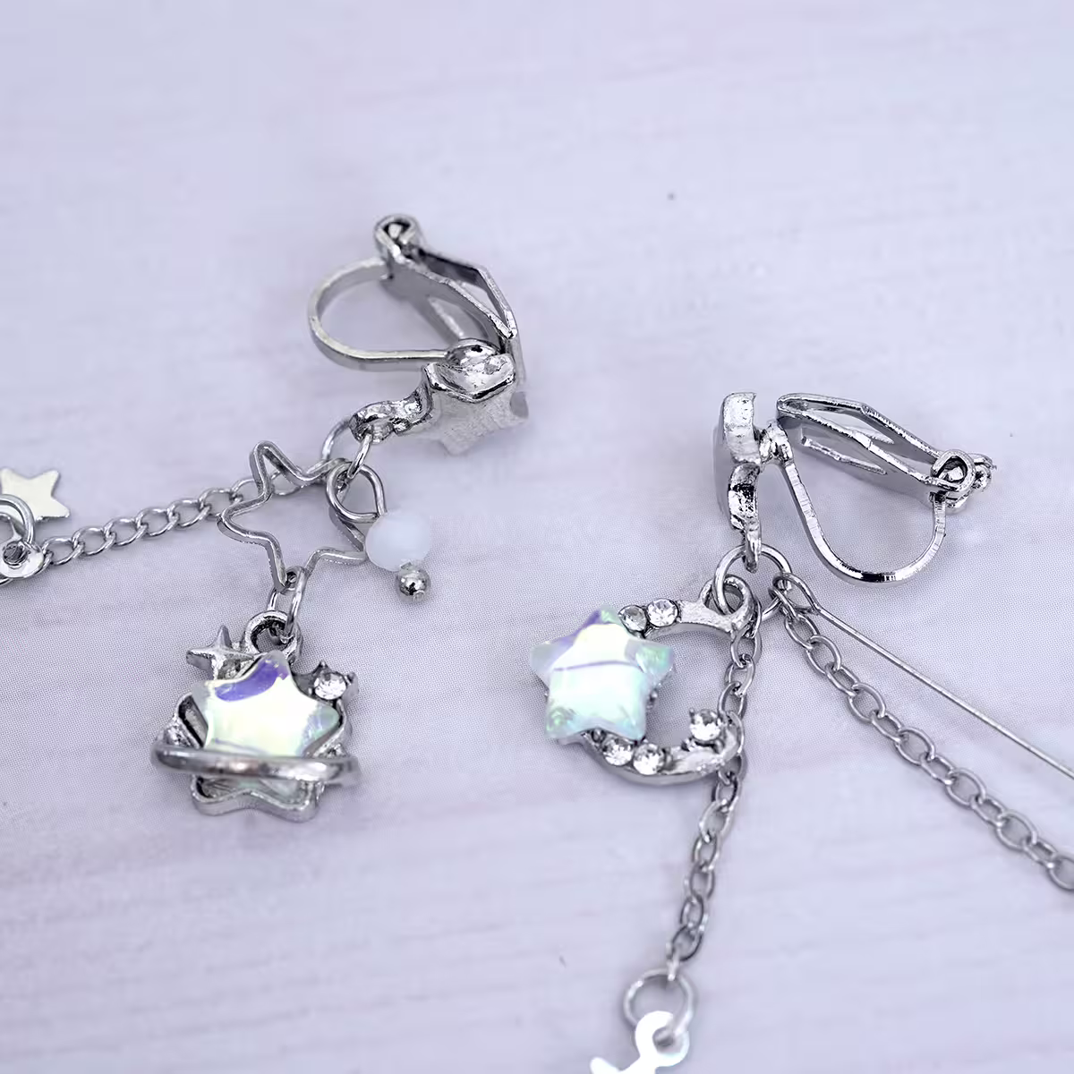 流星趕月&times;耳骨三角耳夾-第6張