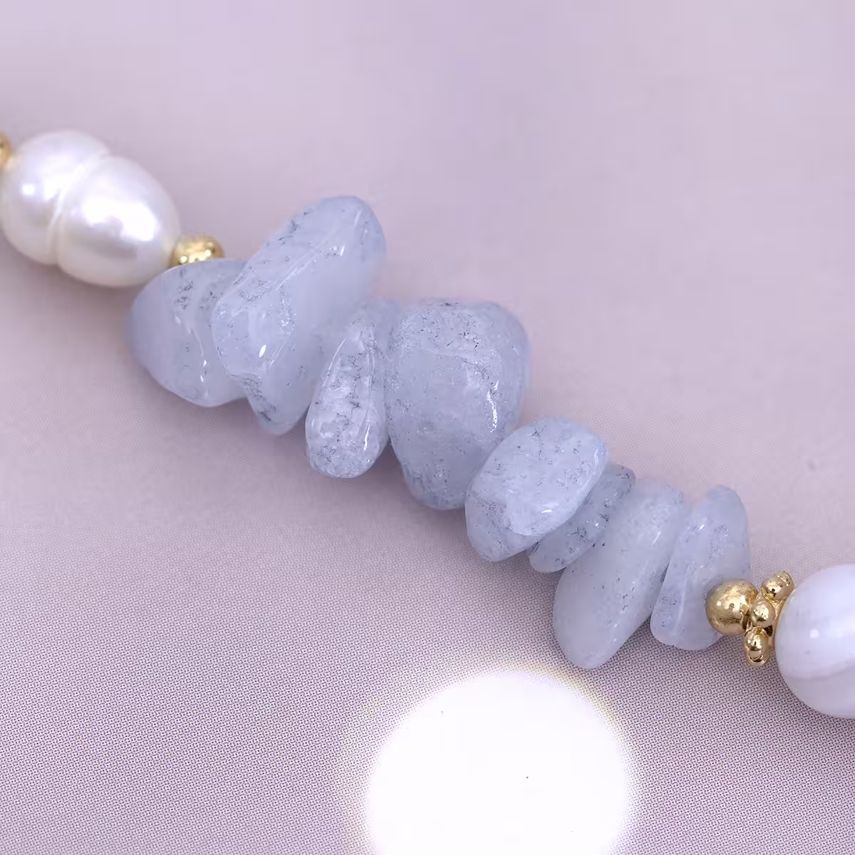 清新海藍寶珍珠×手鍊-第4張