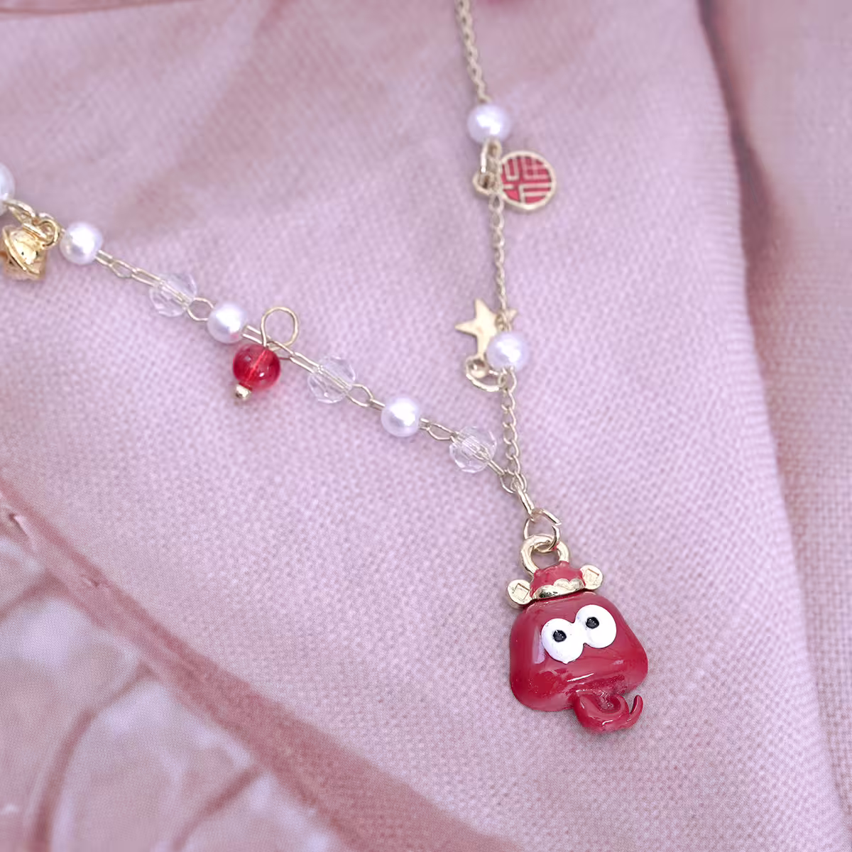 福氣小紅蛇×鎖骨項鍊-第1張