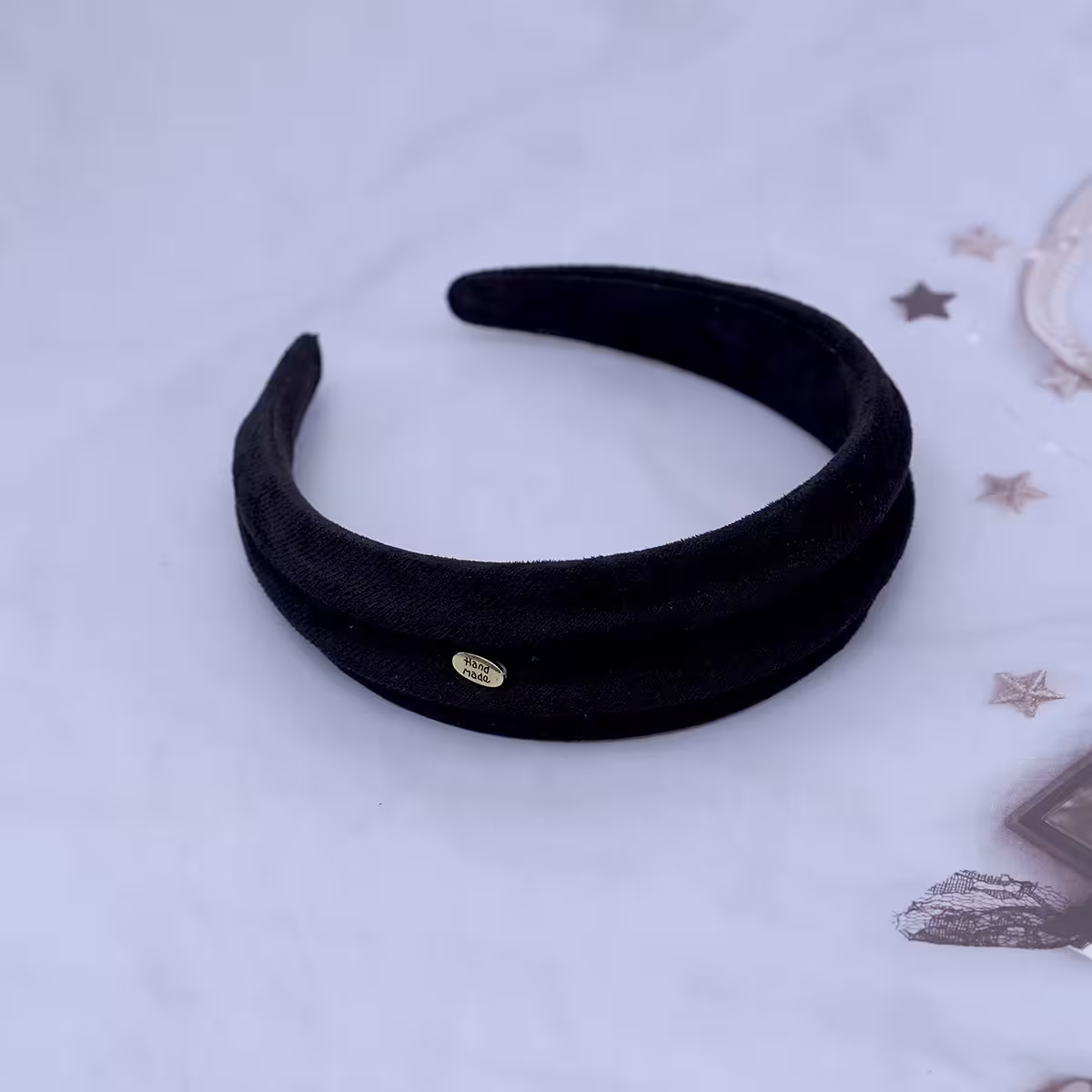 硬絨寬邊褶皺×髮箍×共五色-第2張