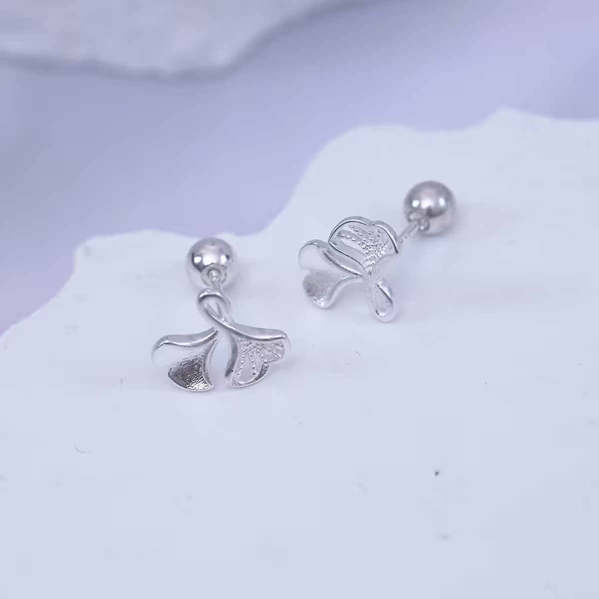 925耳針×銀杏葉×轉珠耳環-第3張