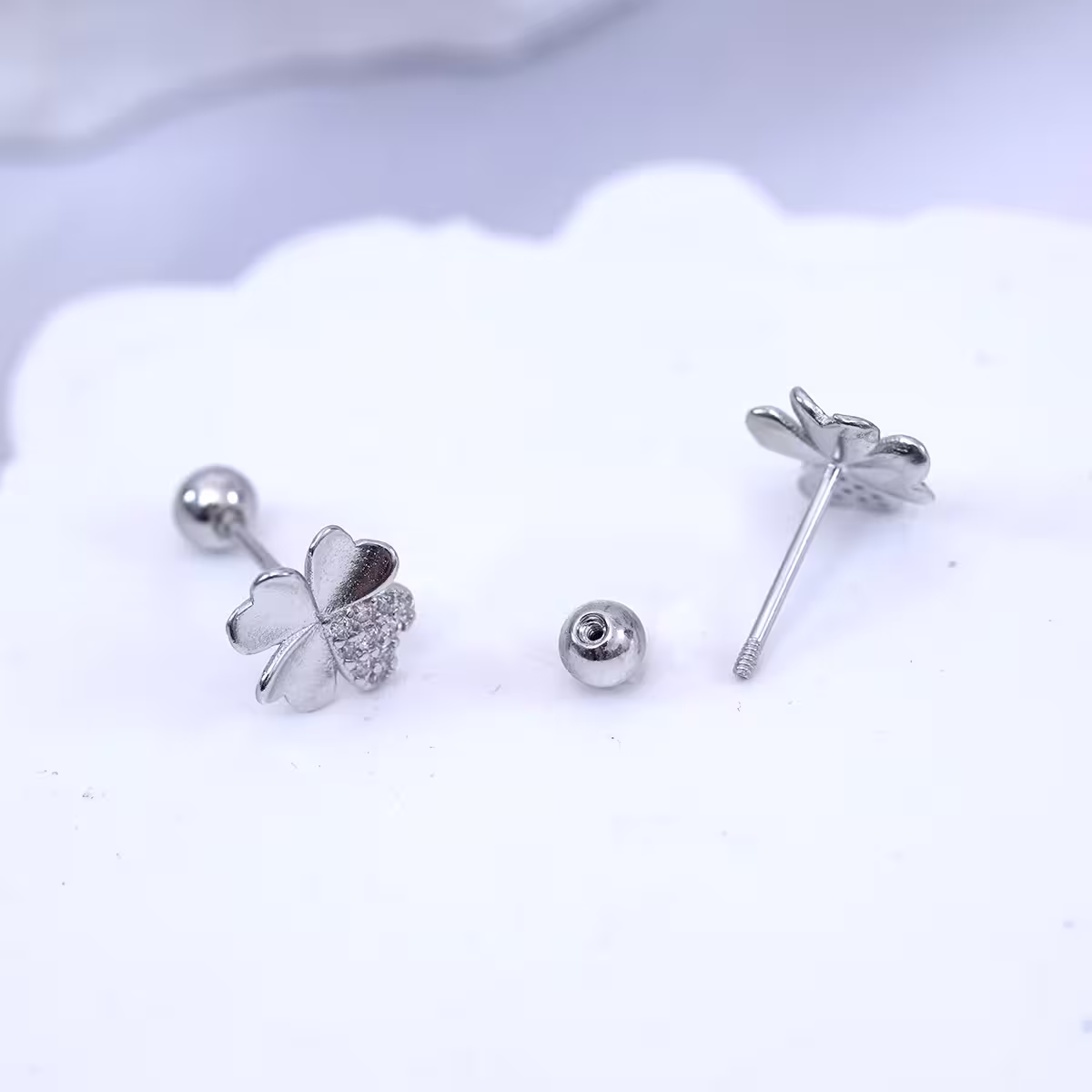 925耳針&times;幸運草&times;轉珠耳環-第3張