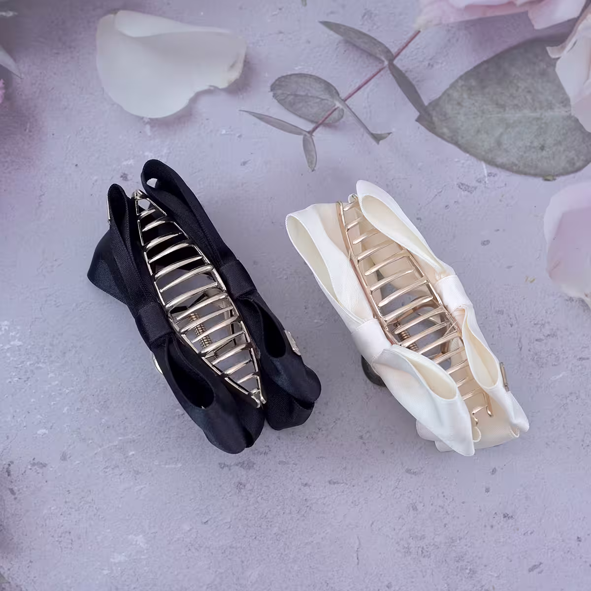 雙面緞帶蝴蝶結&times;鯊魚夾&times;共二色-第2張