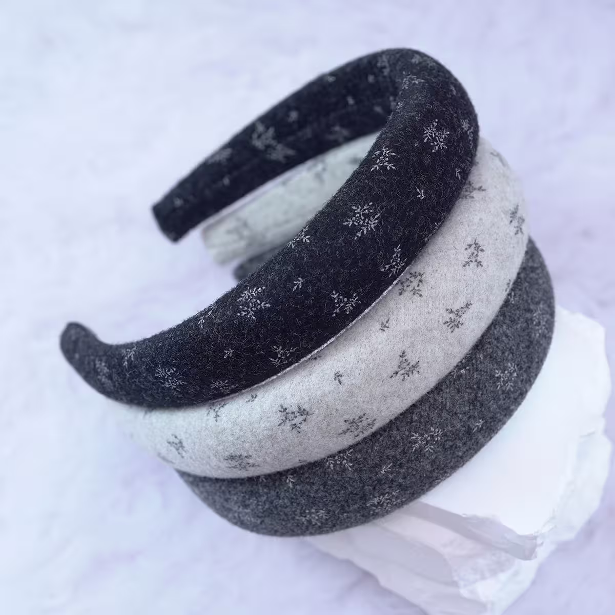 老錢風印花植絨×髮箍×共三色-第2張