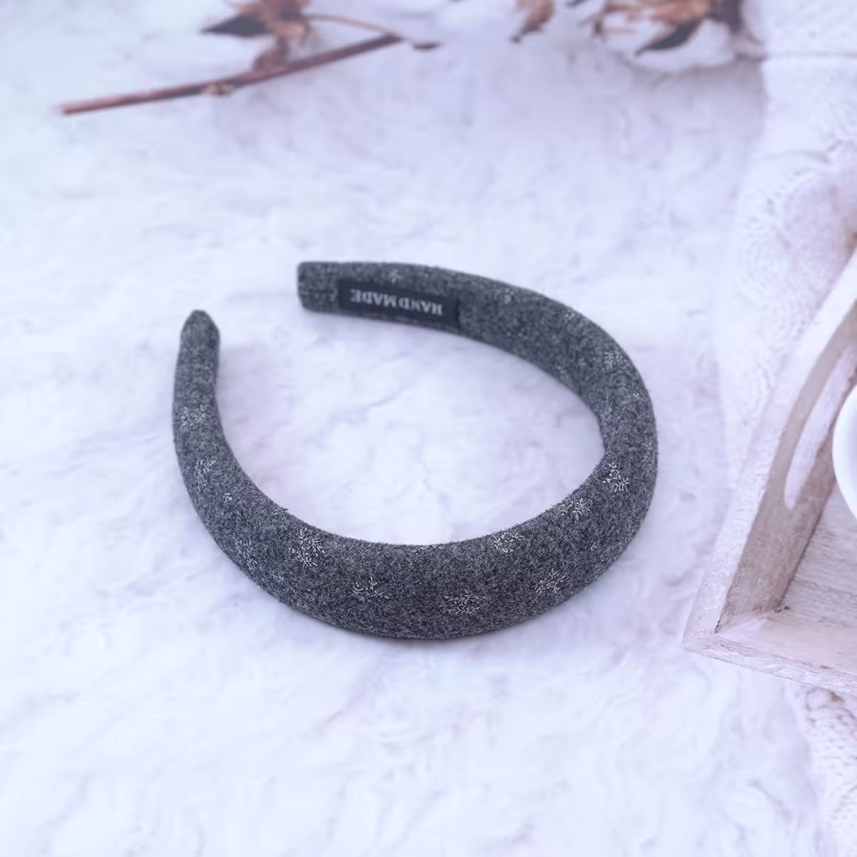 老錢風印花植絨×髮箍×共三色-第5張