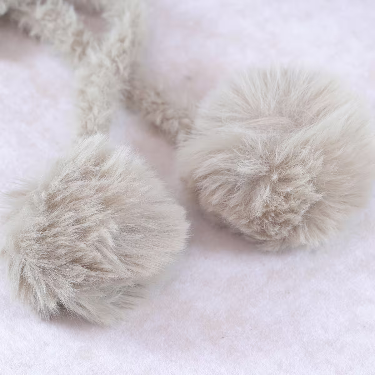 毛球拼色仿貂毛×毛帽×黑色-第5張