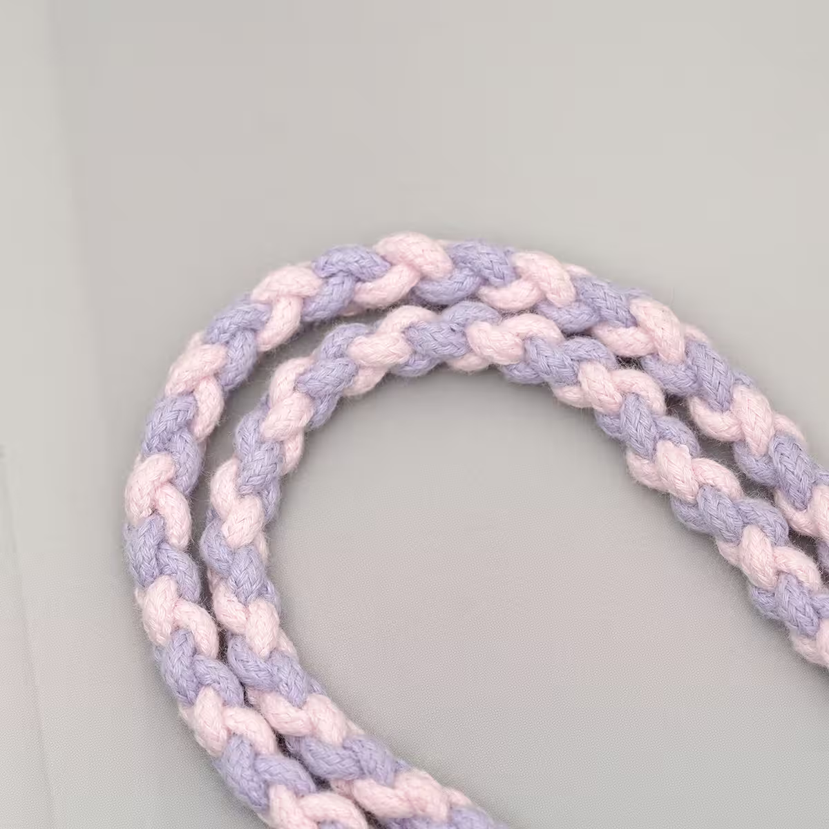 細繩雙色小麻花&times;手機斜背雙勾掛繩&times;紫+粉-第4張