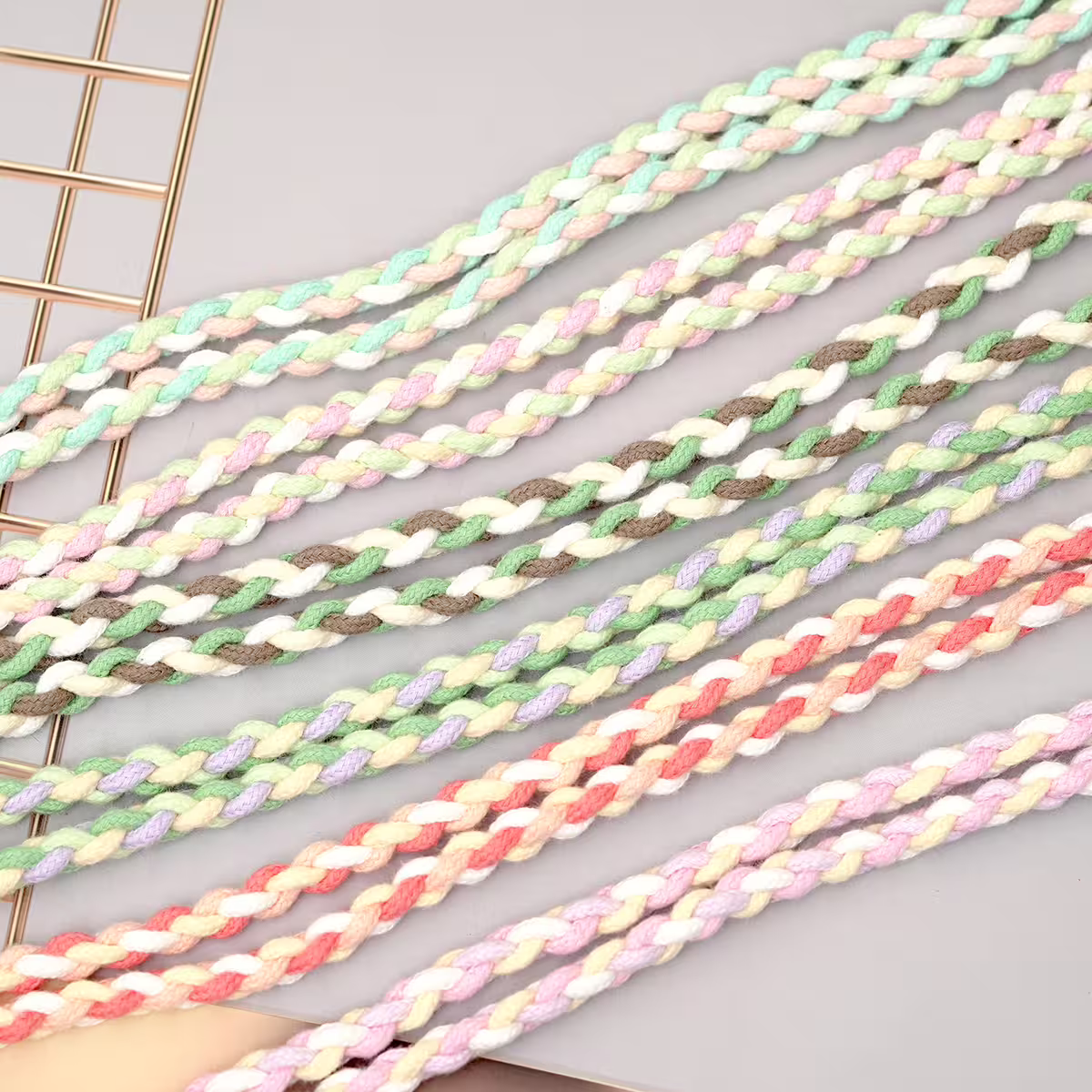 細繩四色小麻花&times;手機斜背雙勾掛繩&times;深橘+淺橘+黃+白-第6張