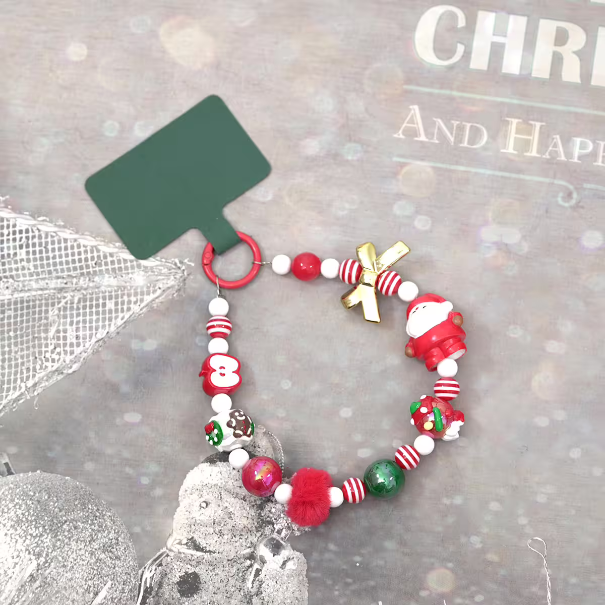 聖誕老人&times;手機腕帶掛繩-第1張