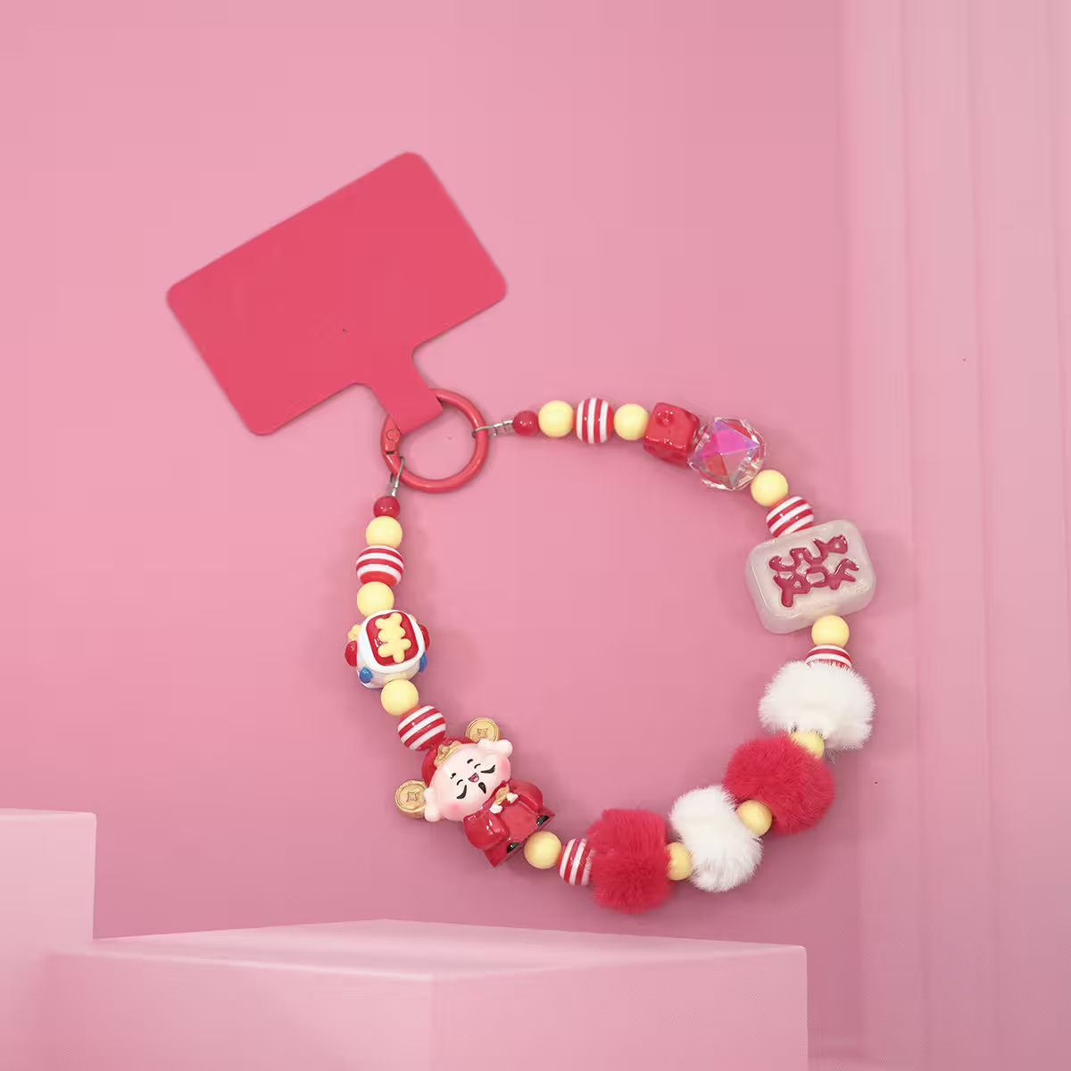 財神爺發財&times;手機腕帶掛繩-第1張