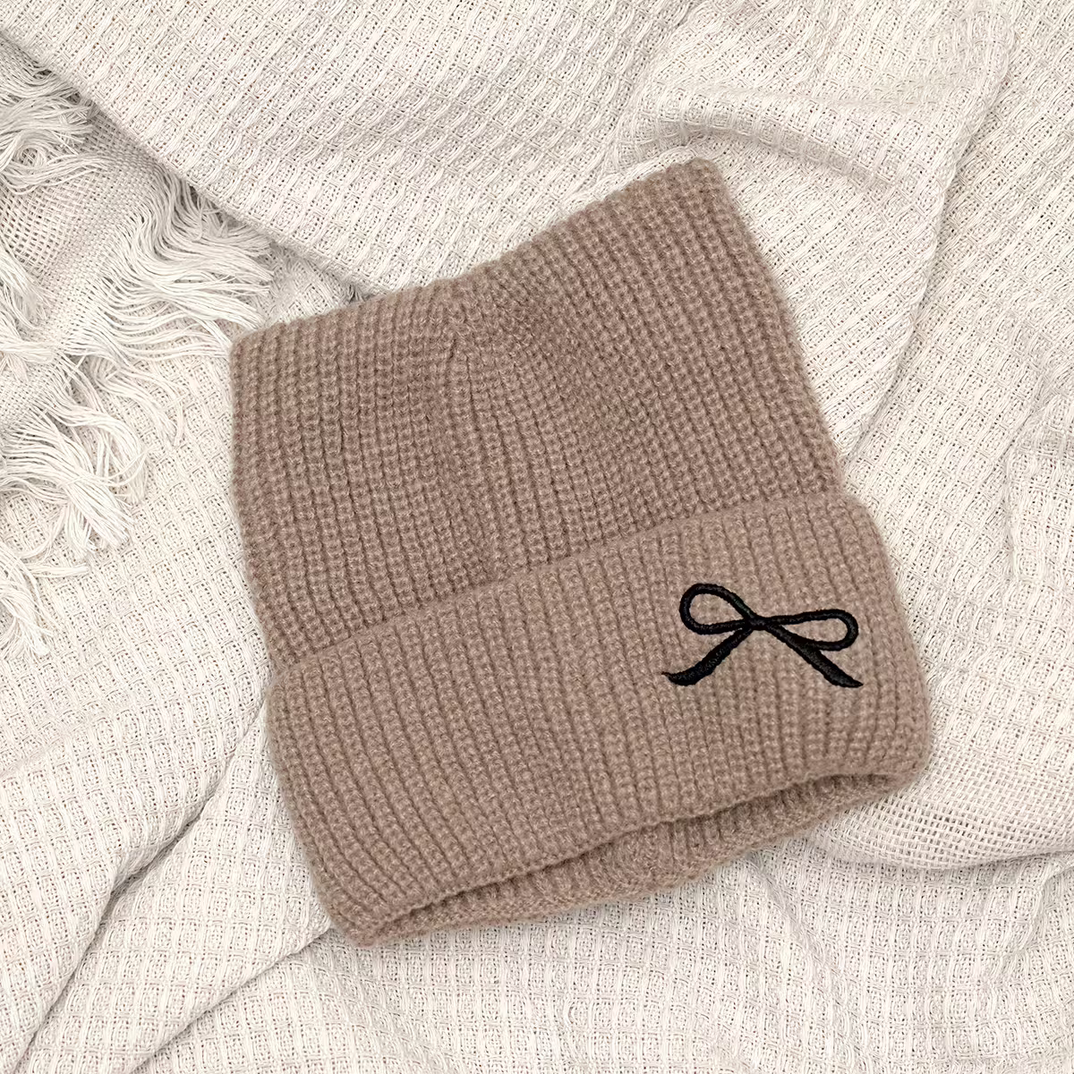 平頭俏貓耳蝴蝶結&times;毛帽&times;棕咖-第3張