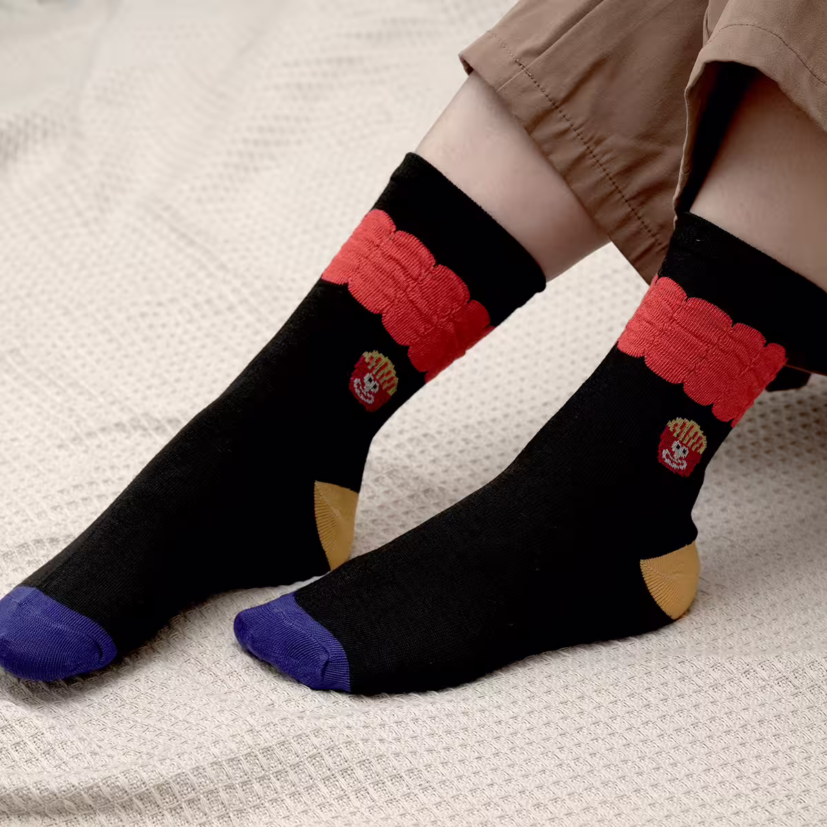 快樂薯條&times;中筒襪&times;二雙套件襪子組-第5張