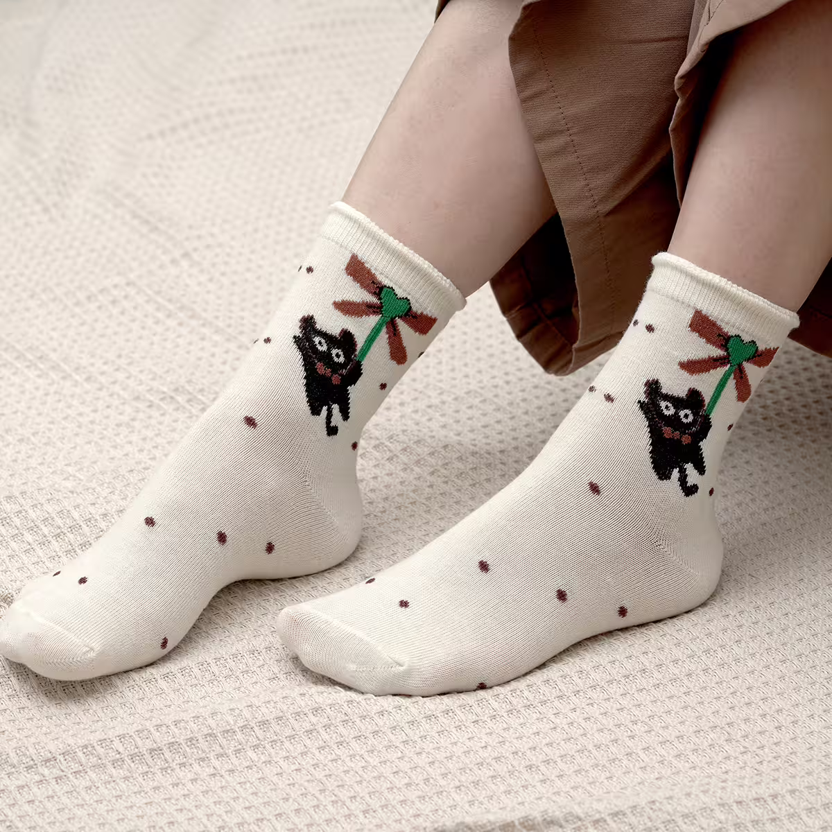 黑貓&times;低筒襪&times;三雙套件襪子組-第6張