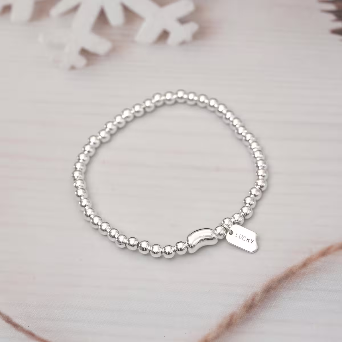 925銀飾&times;紅豆LUCKY&times;串珠手環-第1張