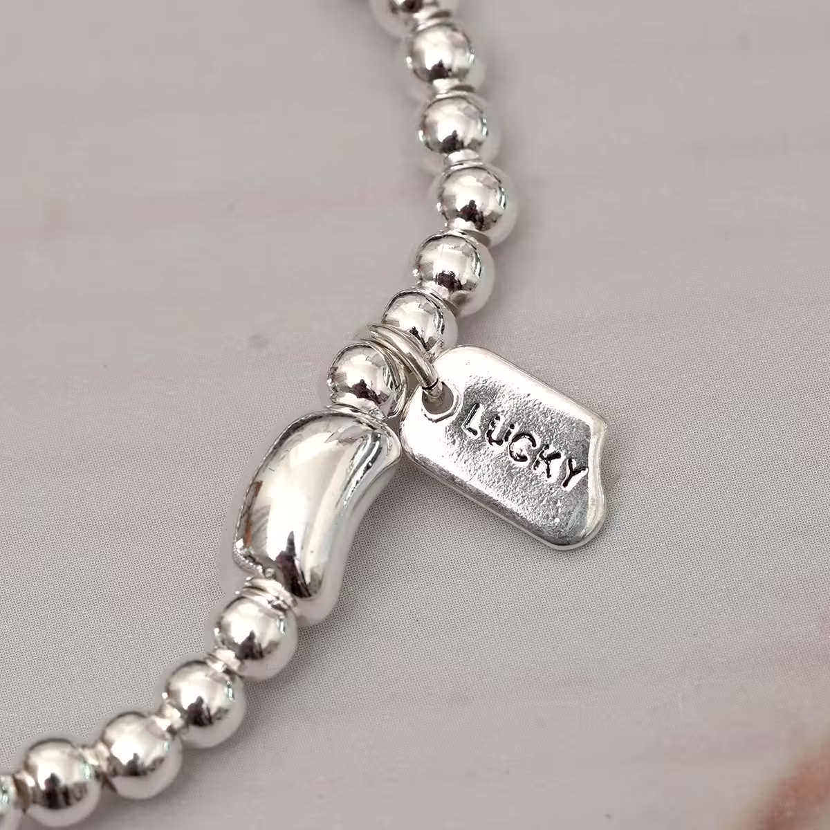 925銀飾&times;紅豆LUCKY&times;串珠手環-第4張