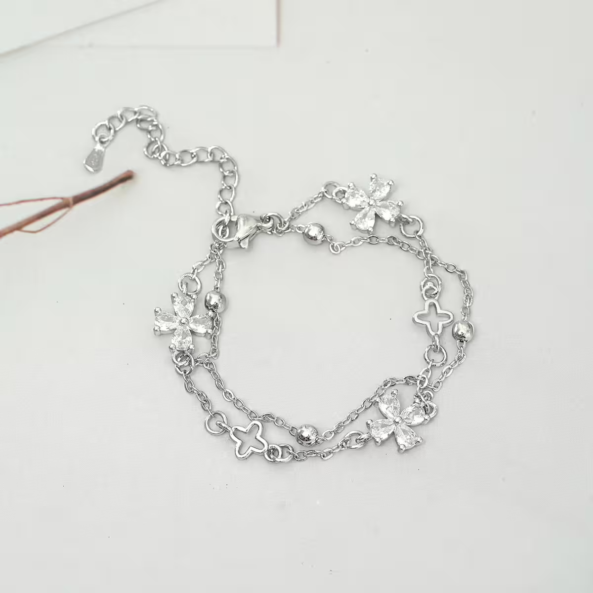 925銀飾&times;花語心願&times;雙層手鍊-第1張