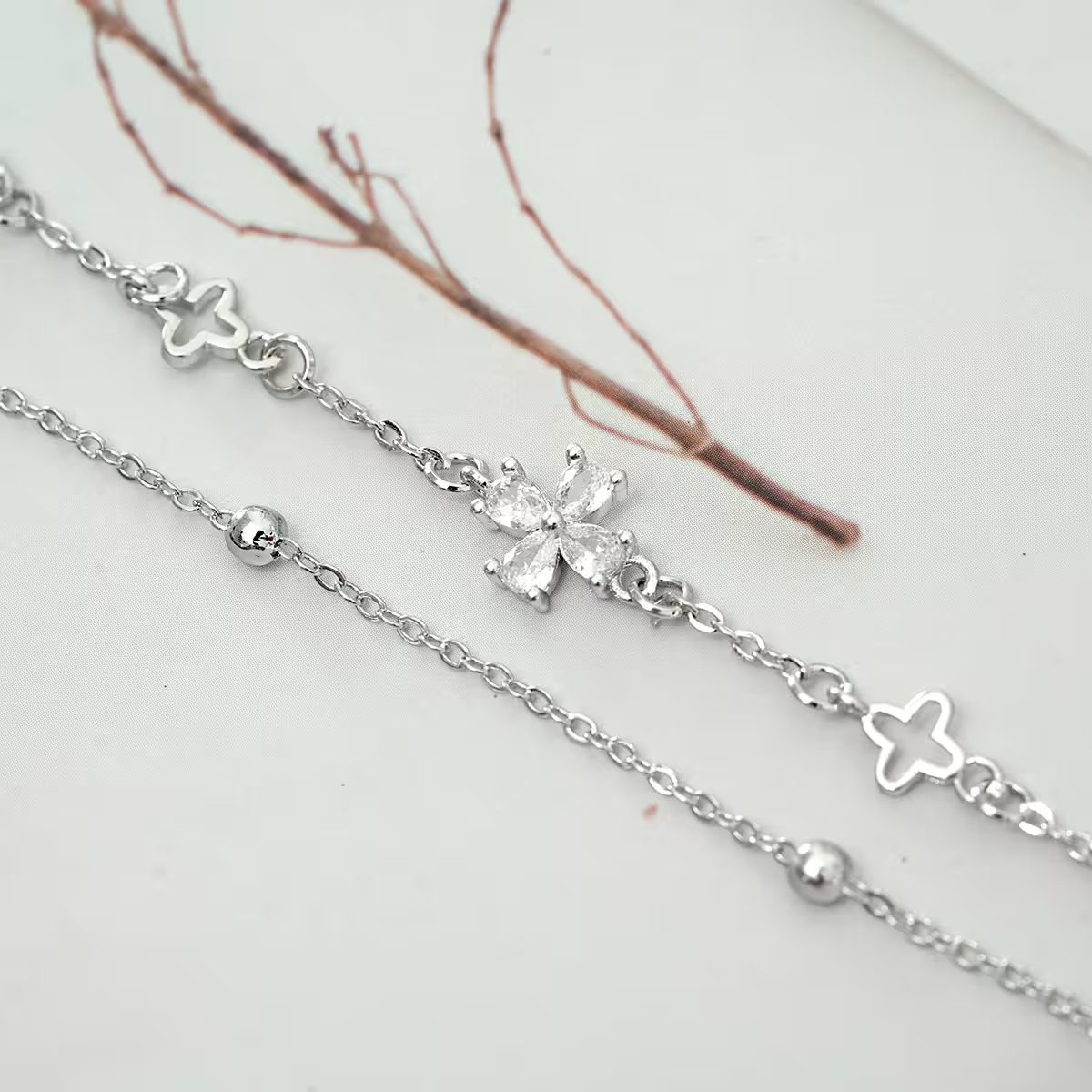 925銀飾&times;花語心願&times;雙層手鍊-第3張