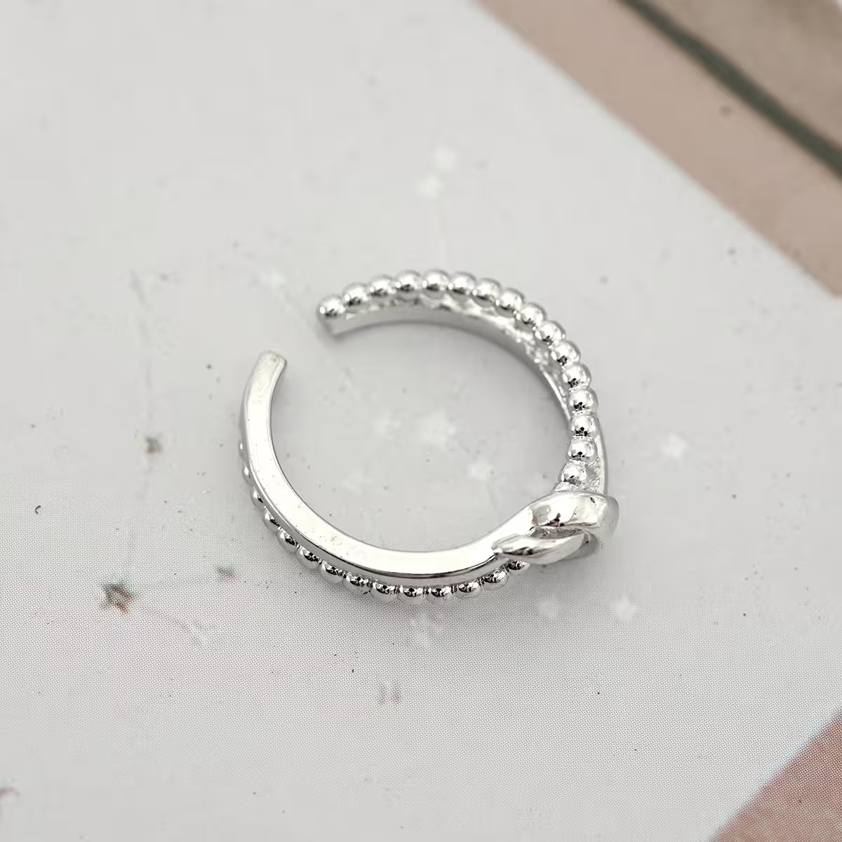 925銀飾&times;雙軌平結&times;開口戒指-第5張