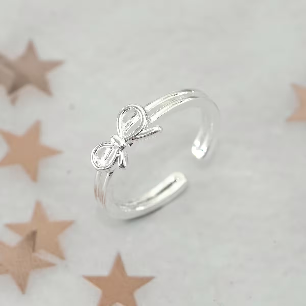 925銀飾&times;蝴蝶小結&times;開口戒指-第1張