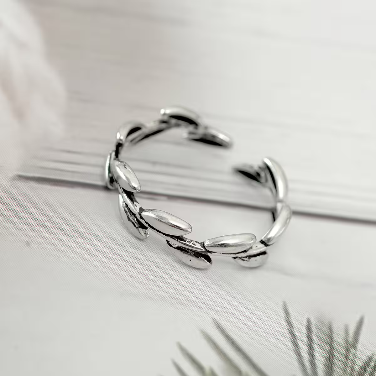 925銀飾&times;拾起橄欖枝&times;開口戒指-第1張
